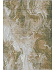 LOOMLAN Rugs Caelor Brown Washable Indoor-Outdoor Rug