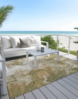 LOOMLAN Rugs Caelor Brown Washable Indoor-Outdoor Rug