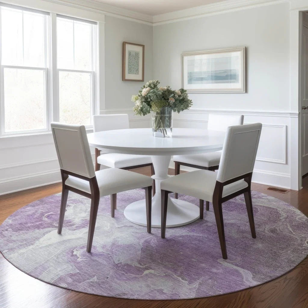 LOOMLAN Rugs Caelor Purple Washable Indoor-Outdoor Rug