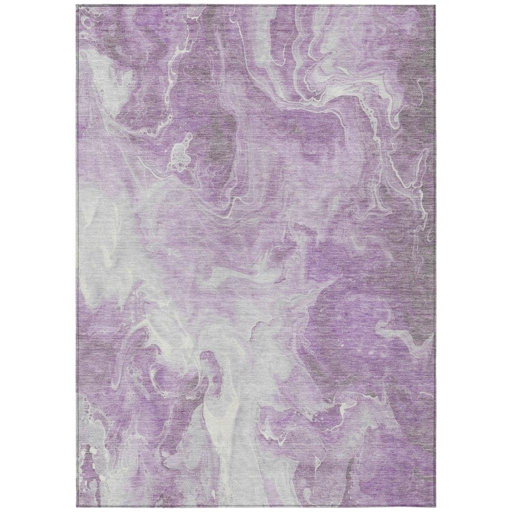 LOOMLAN Rugs Caelor Purple Washable Indoor-Outdoor Rug