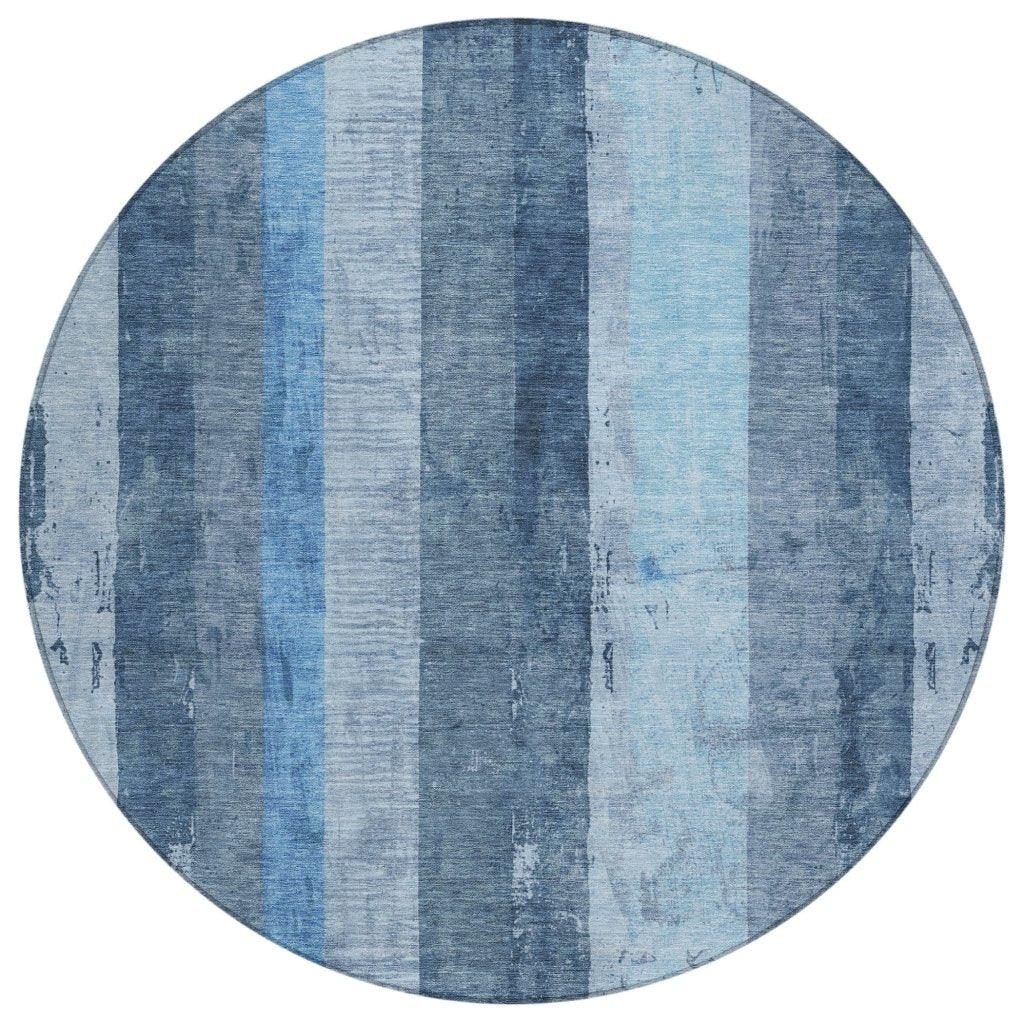 LOOMLAN Rugs Caelyn Blue Washable Indoor-Outdoor Rug