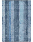 LOOMLAN Rugs Caelyn Blue Washable Indoor-Outdoor Rug