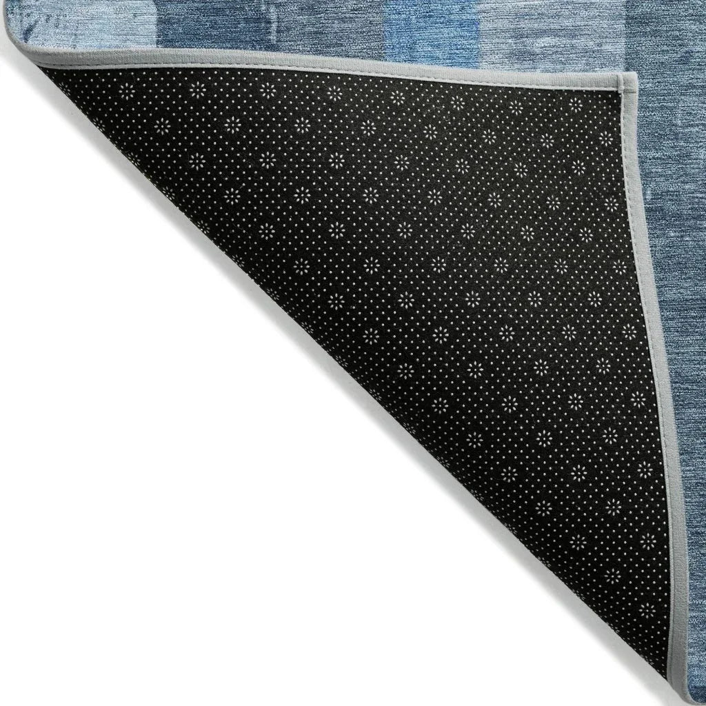 LOOMLAN Rugs Caelyn Blue Washable Indoor-Outdoor Rug