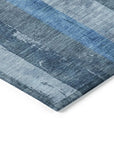 LOOMLAN Rugs Caelyn Blue Washable Indoor-Outdoor Rug
