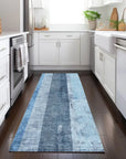 LOOMLAN Rugs Caelyn Blue Washable Indoor-Outdoor Rug
