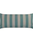 D.V. Kap Cafe Stripe Aqua Outdoor Lumbar Pillow