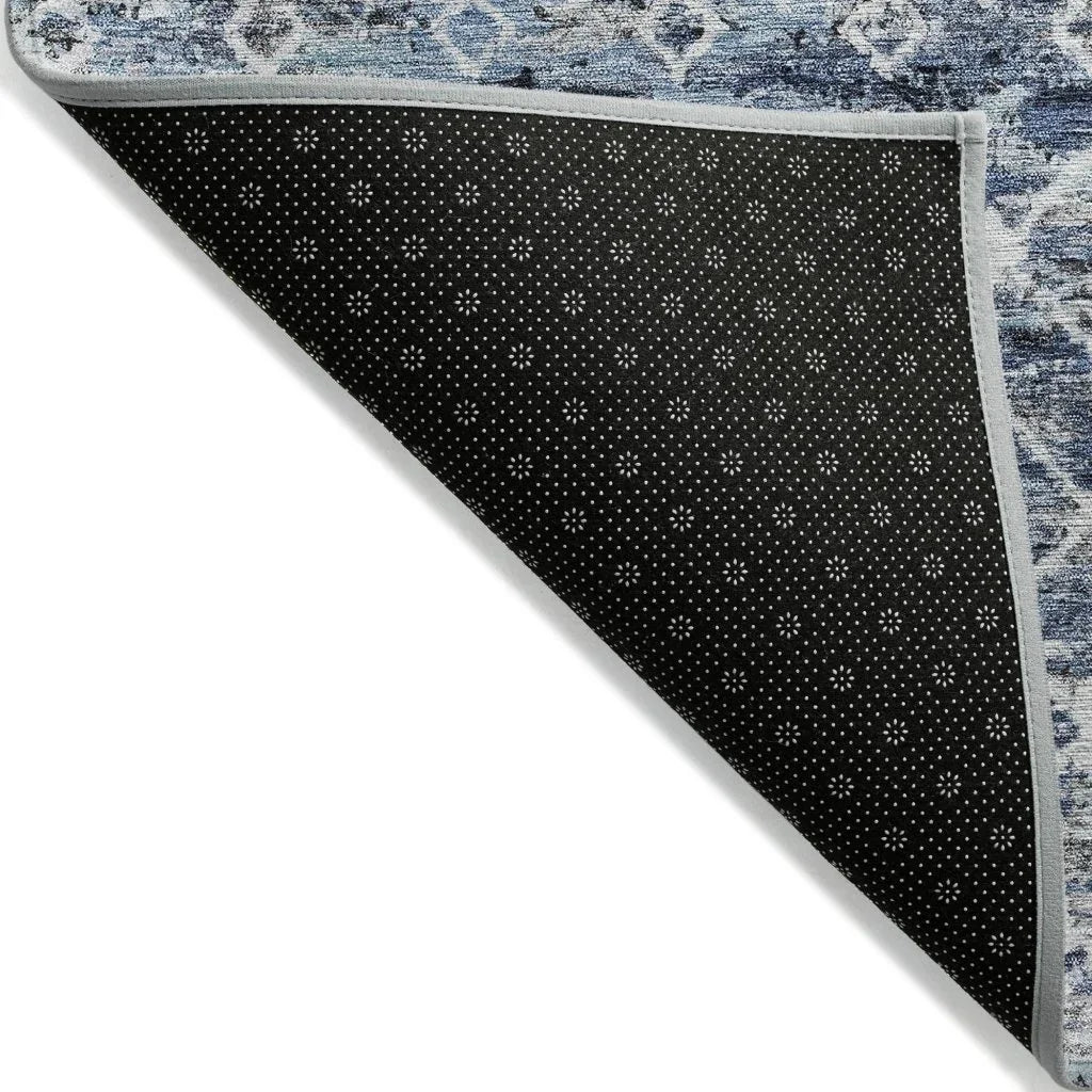 LOOMLAN Rugs Calandria Blue Washable Indoor-Outdoor Rug