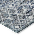 LOOMLAN Rugs Calandria Blue Washable Indoor-Outdoor Rug