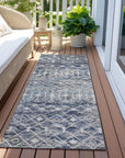 LOOMLAN Rugs Calandria Blue Washable Indoor-Outdoor Rug