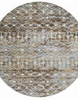 LOOMLAN Rugs Calandria Brown Washable Indoor-Outdoor Rug