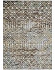LOOMLAN Rugs Calandria Brown Washable Indoor-Outdoor Rug
