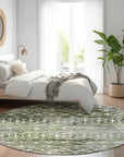 LOOMLAN Rugs Calandria Green Washable Indoor-Outdoor Rug