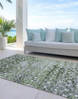 LOOMLAN Rugs Calandria Green Washable Indoor-Outdoor Rug