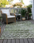 LOOMLAN Rugs Calandria Green Washable Indoor-Outdoor Rug