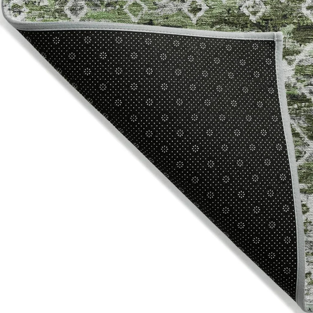 LOOMLAN Rugs Calandria Green Washable Indoor-Outdoor Rug