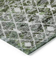 LOOMLAN Rugs Calandria Green Washable Indoor-Outdoor Rug