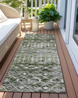 LOOMLAN Rugs Calandria Green Washable Indoor-Outdoor Rug