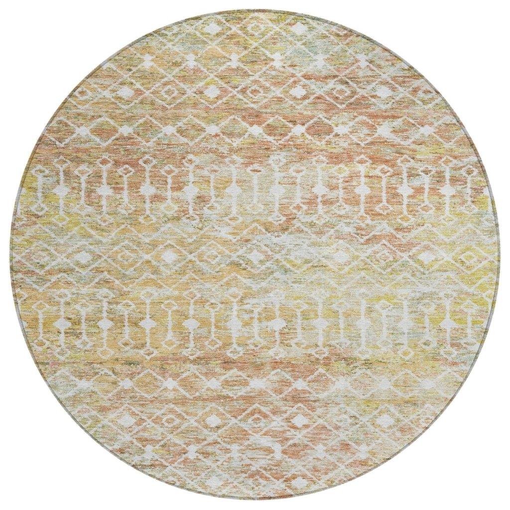 LOOMLAN Rugs Calandria Orange Washable Indoor-Outdoor Rug