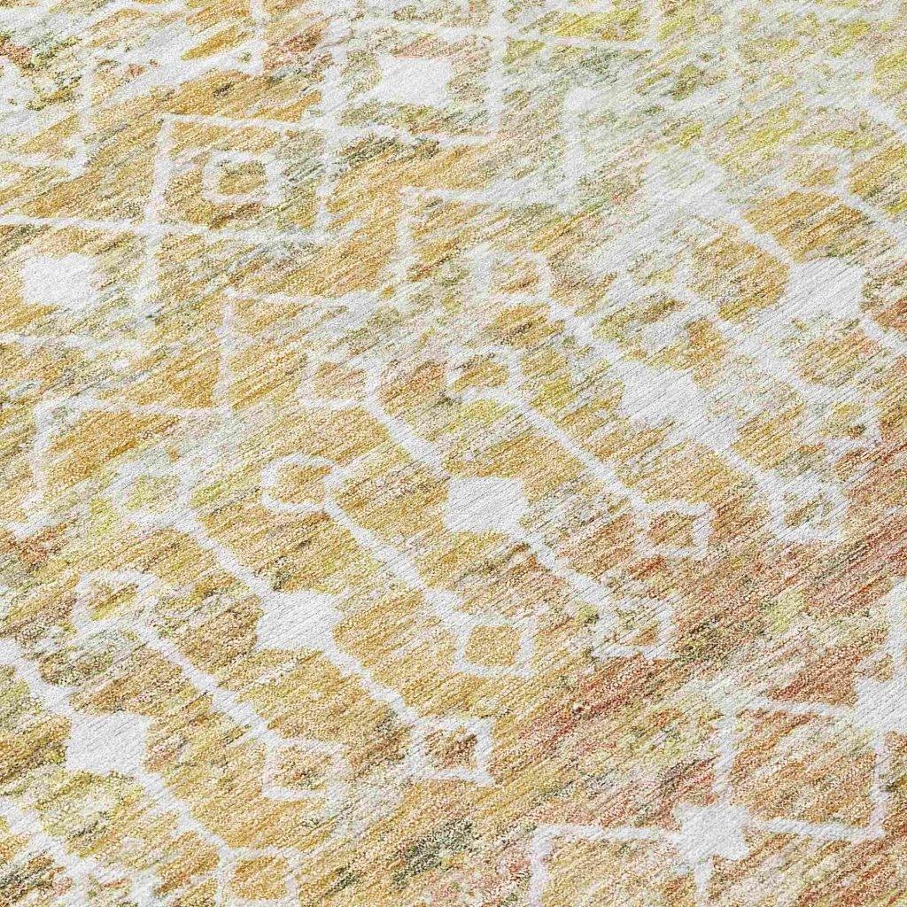 LOOMLAN Rugs Calandria Orange Washable Indoor-Outdoor Rug