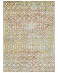 LOOMLAN Rugs Calandria Orange Washable Indoor-Outdoor Rug