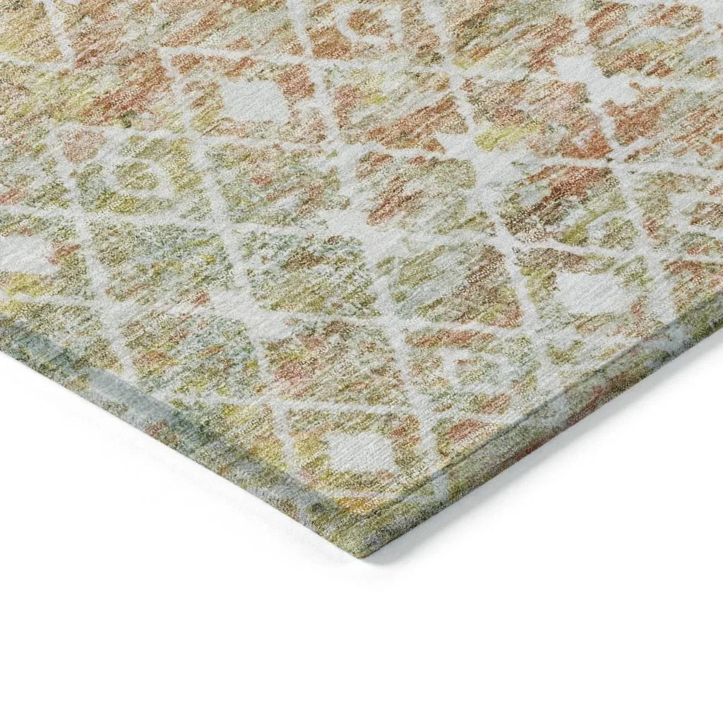 LOOMLAN Rugs Calandria Orange Washable Indoor-Outdoor Rug