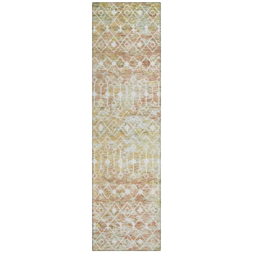 LOOMLAN Rugs Calandria Orange Washable Indoor-Outdoor Rug