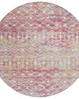LOOMLAN Rugs Calandria Pink Washable Indoor-Outdoor Rug