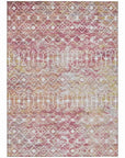 LOOMLAN Rugs Calandria Pink Washable Indoor-Outdoor Rug