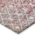 LOOMLAN Rugs Calandria Pink Washable Indoor-Outdoor Rug