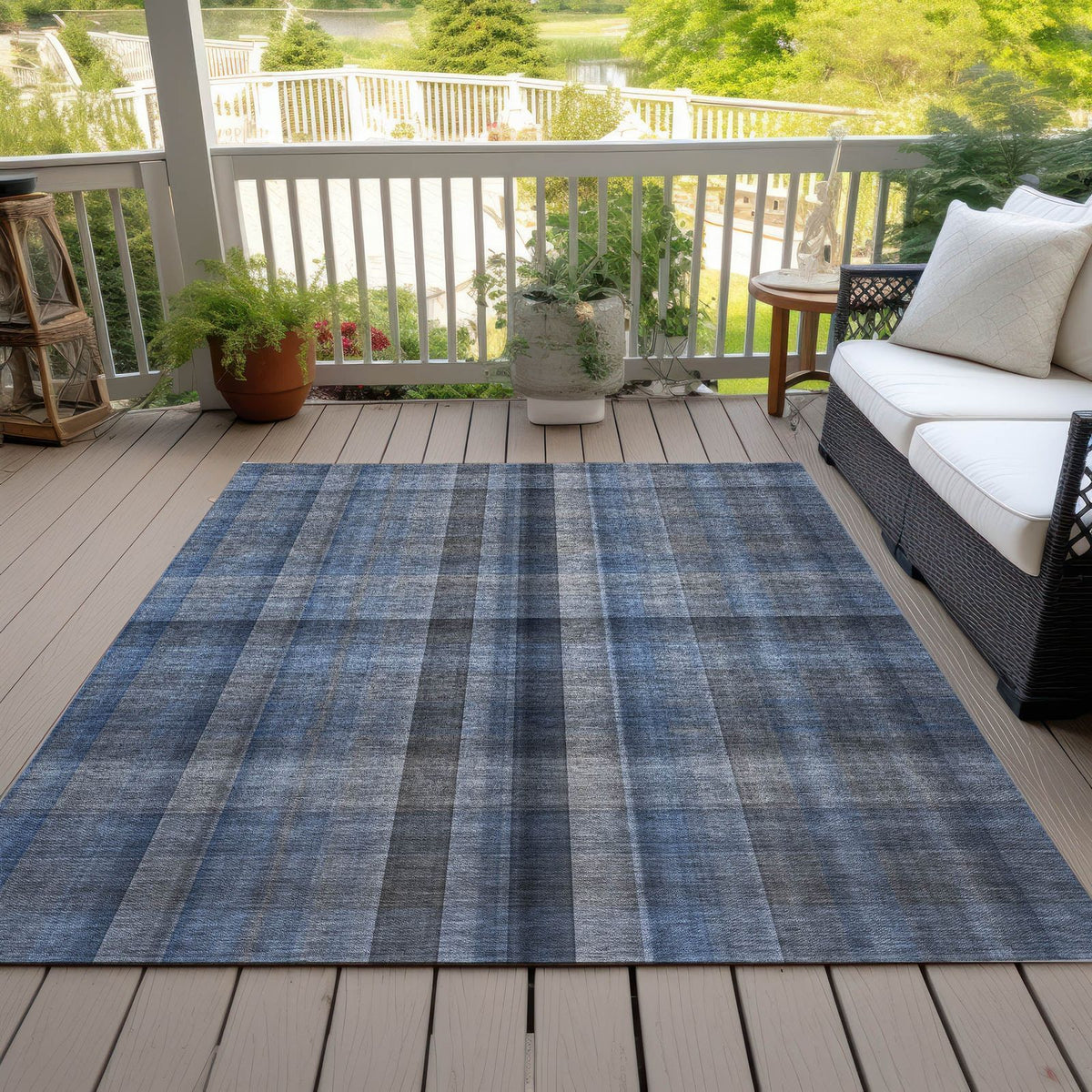 Addison Rugs Calm Mirage Blue Washable Indoor-Outdoor Rug