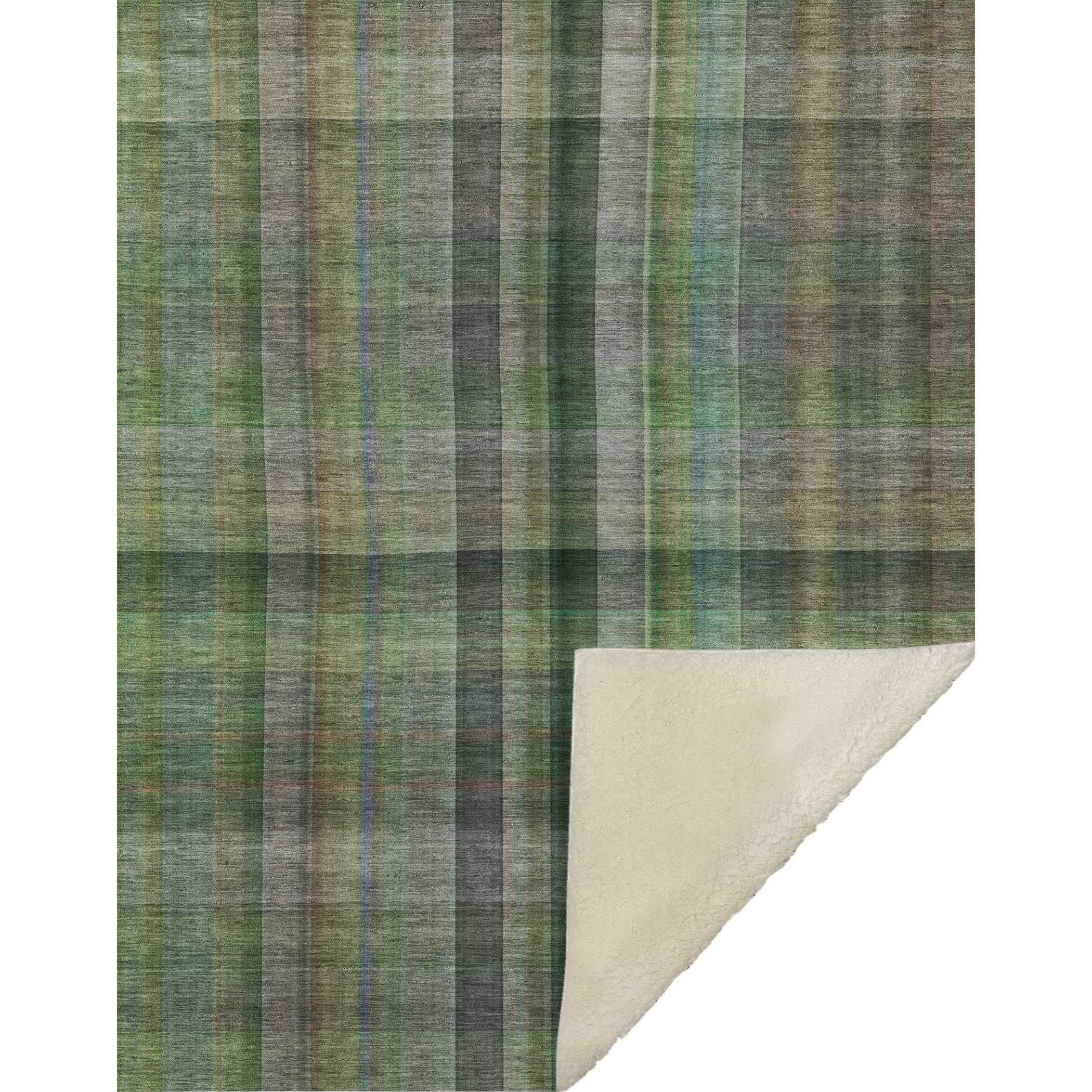 Calm Mirage Green Washable Indoor-Outdoor Rug