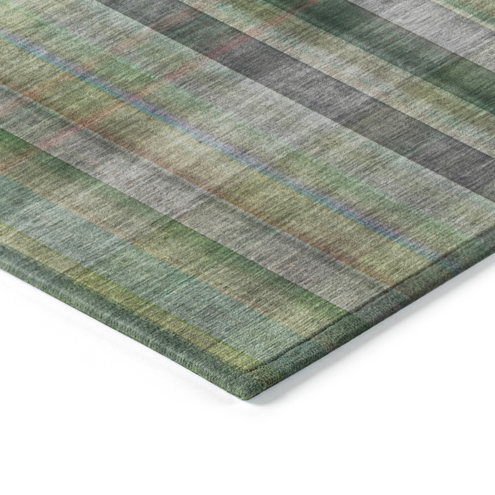 Calm Mirage Green Washable Indoor-Outdoor Rug