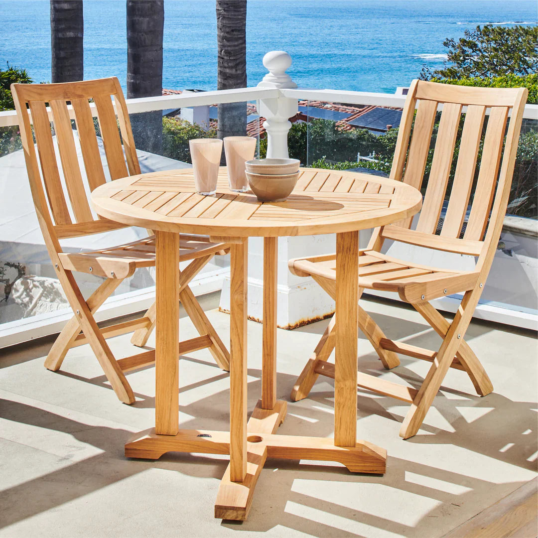 HiTeak Cambria Teak Outdoor Folding Chair