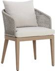 Capri Fabric Outdoor Dining Armchair-Outdoor Dining Chairs-SUNPAN-Drift Brown-Palazzo Cream-LOOMLAN