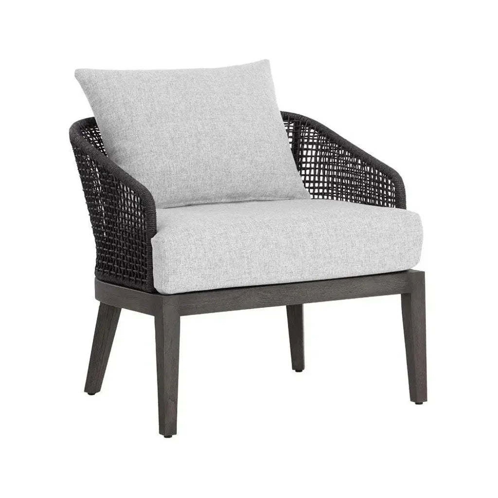 Capri Fabric Outdoor Lounge Chair-Outdoor Lounge Chairs-SUNPAN-Smoke Grey-Copacabana Marble-LOOMLAN