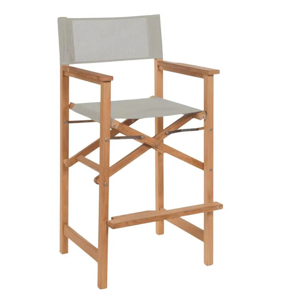 HiTeak Captain Teak Outdoor Bar Armchair