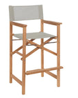 Captain Teak Outdoor Bar Armchair-Outdoor Bar Stools-HiTeak-Taupe-LOOMLAN