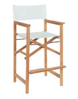 Captain Teak Outdoor Bar Armchair-Outdoor Bar Stools-HiTeak-White-LOOMLAN