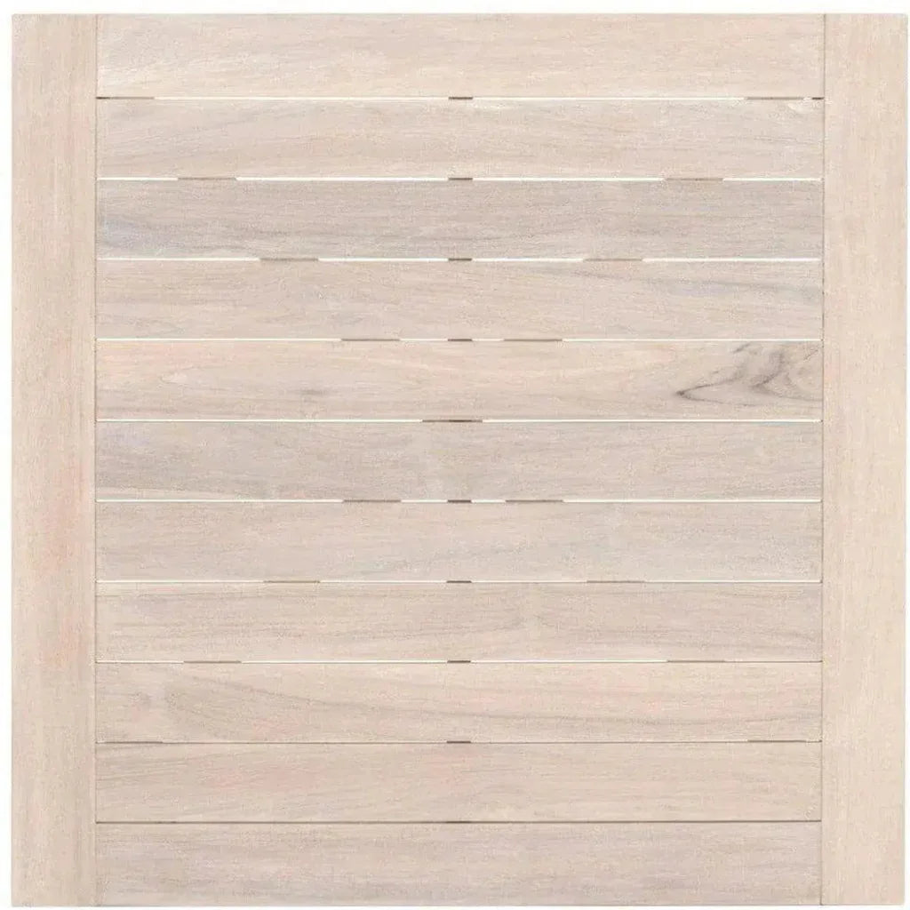 Carmel Outdoor Square Counter Table Gray Teak-Outdoor Counter Tables-Essentials For Living-LOOMLAN