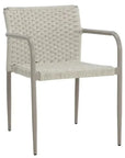 Casella Stackable Dining Armchair Cream - Classic 2PC-Outdoor Dining Chairs-SUNPAN-LOOMLAN