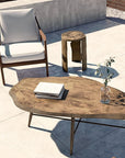 Castelle Natures Wood Coffee Table With Live Edge Faux Wood Look