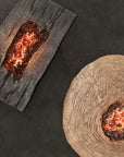 Nature's Wood Round Firepit Table Live Edge Top