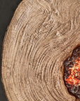 Nature's Wood Round Firepit Table Live Edge Top