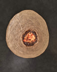 Nature's Wood Round Firepit Table Live Edge Top