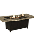 Nature's Wood Rectangle Firepit Table Live Edge Top