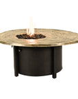 Nature's Wood Round Firepit Table Live Edge Top