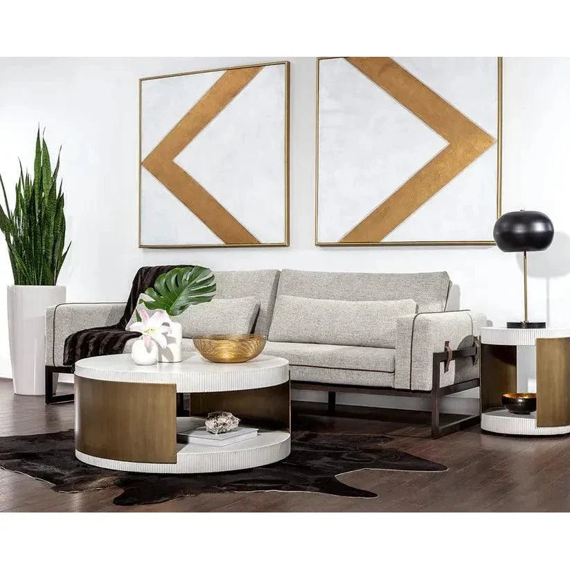 SUNPAN Cavette Concrete Top Outdoot End Table