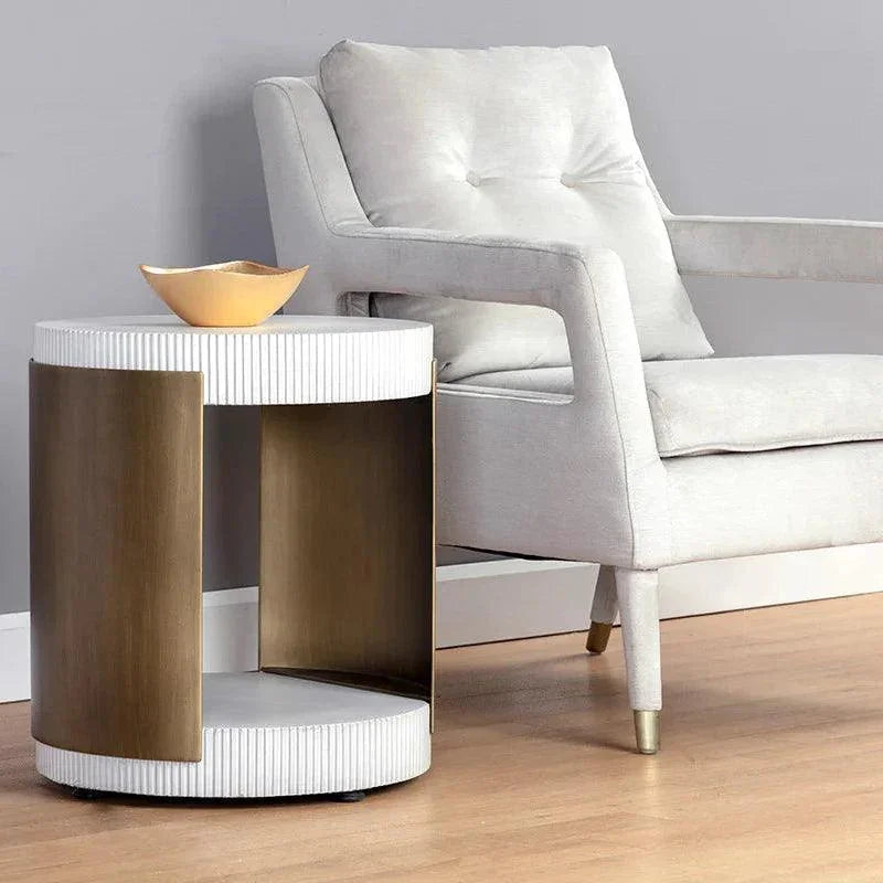 SUNPAN Cavette Concrete Top Outdoot End Table