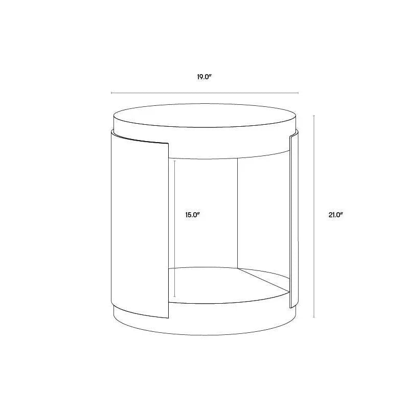 SUNPAN Cavette Concrete Top Outdoot End Table
