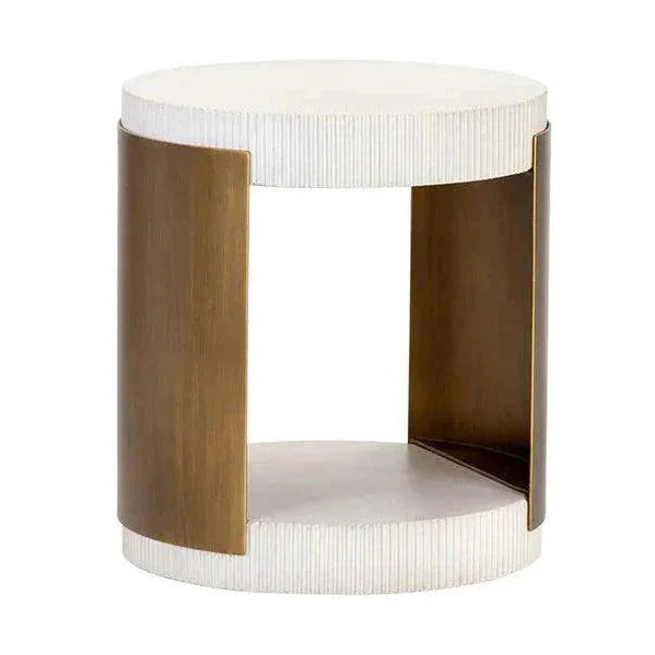 SUNPAN Cavette Concrete Top Outdoot End Table